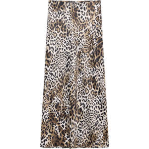 Mint Velvet Leopard Print Satin Slip Maxi Skirt